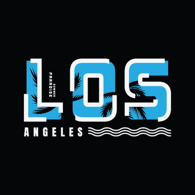 Plik wektorowy los angeles ilustracja typografia projekt koszulki