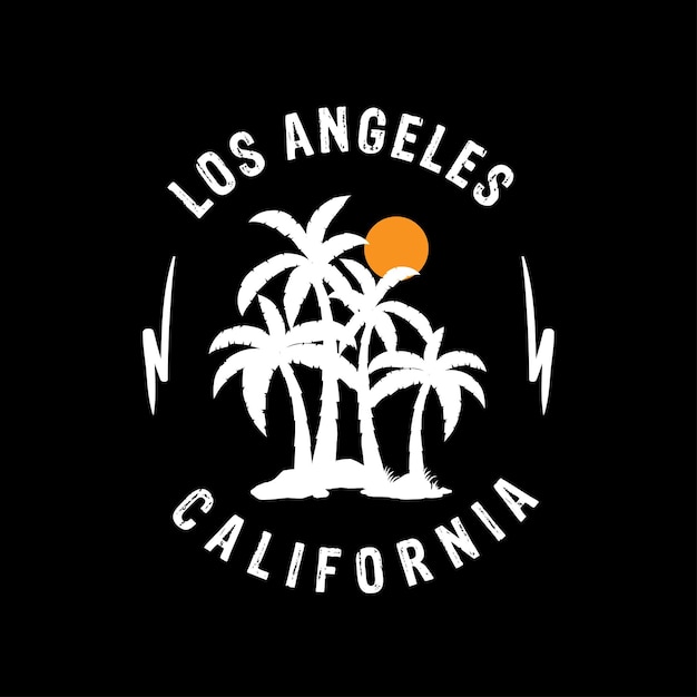 Los Angeles Kalifornia Letni Raj Projekt Koszulki