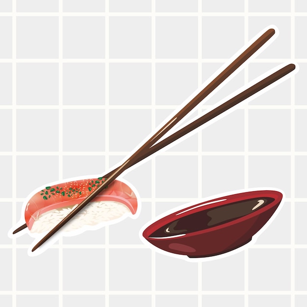 Plik wektorowy Łosoś sushi kuchnia japońska