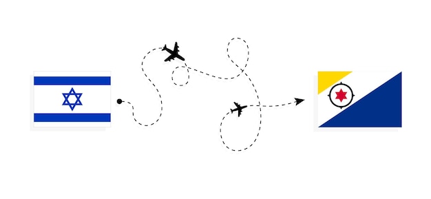 Lot I Podróż Z Izraela Na Bonaire Samolotem Pasażerskim Koncepcja Podróży