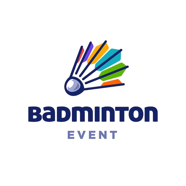 Lotka Logo Badminton Sport Turniej Wydarzenie Logo Projekt Ilustracja Element