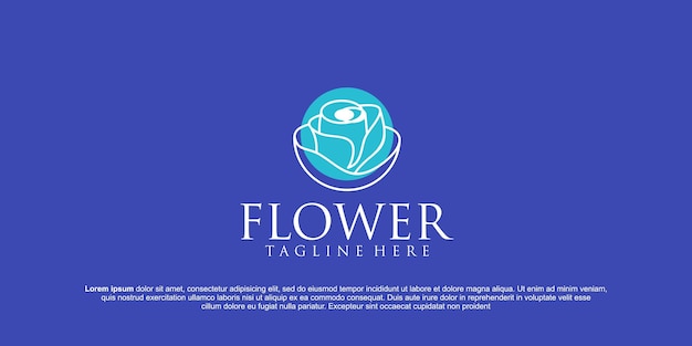 Plik wektorowy lotus flower logo abstrakcja uroda spa salon marka kosmetyków styl liniowy zapętlone liście logotyp projekt wektor luksusowy szablon mody