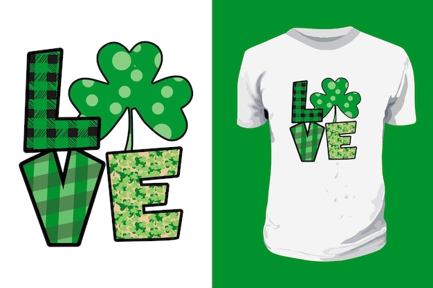 Plik wektorowy love st patricks day sublimacja cytat design