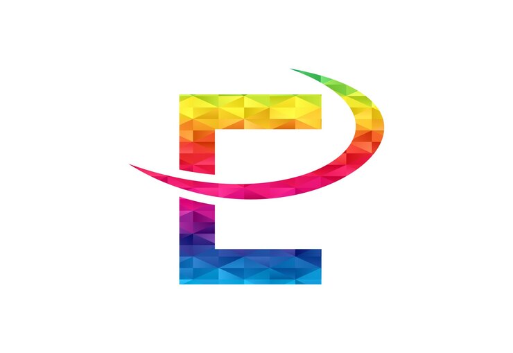 Wektor low poly i początkowe logo litery e z kreatywnym symbolem wektor szablon projektu