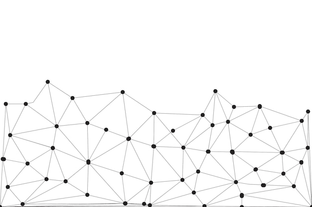 Low Poly Network Design Stylizowane węzły połączeń 3D i struktury internetowe dla aplikacji Tech UI i wizualizacji cyfrowych