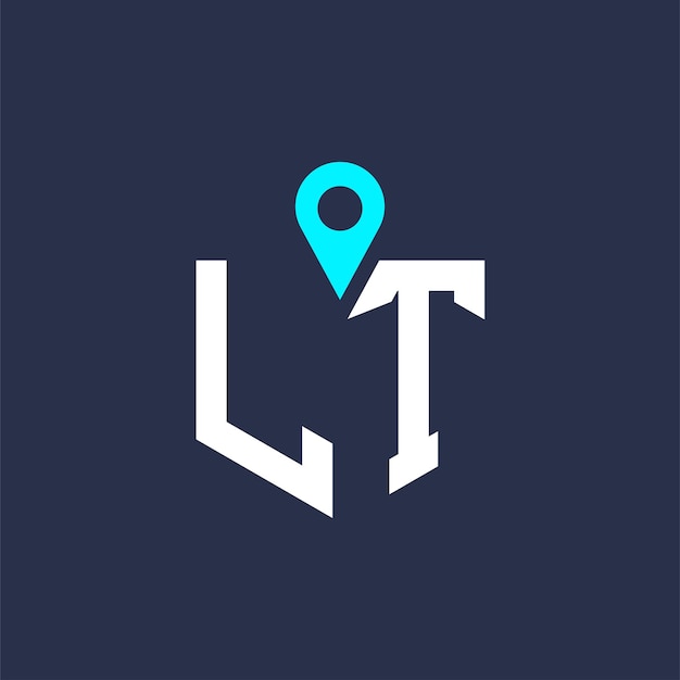 LT Location Logo Design for Recruitment and Navigation Letter LT Logo Vector Icon (Logo wektorowe dla rekrutacji i nawigacji)