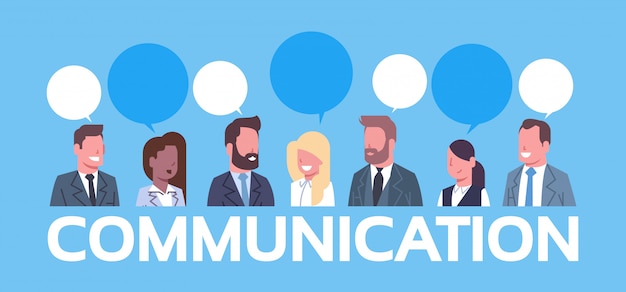 Plik wektorowy ludzie biznesu grupa komunikacji koncepcja zespół udanych biznesmenów i przedsiębiorców