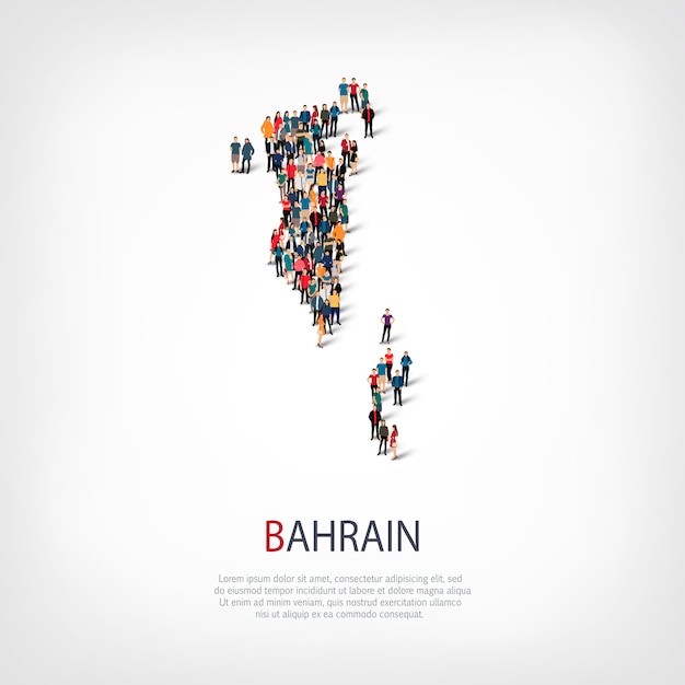 Ludzie Na Mapie Kraju Bahrajn