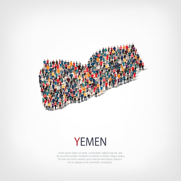 Ludzie Na Mapie Kraju Jemen