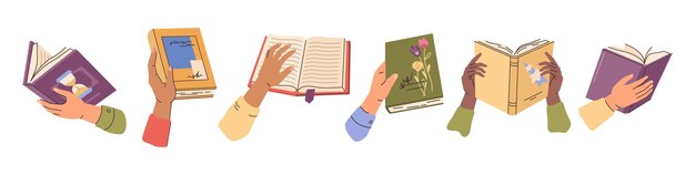 Ludzie trzymający książki w rękach z publikacjami
