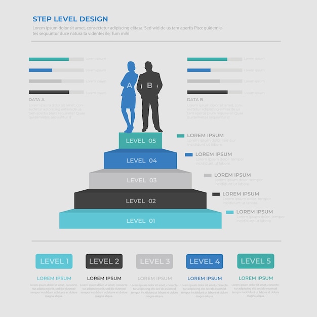 Ludzkie Elementy Infografiki Szablon Wektor Projekt