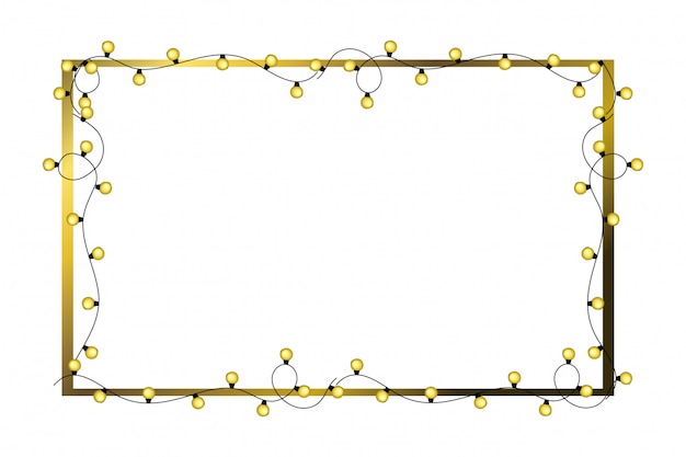 Plik wektorowy luksusowa i elegancka rama z kreskówkową żółtą żarówką
