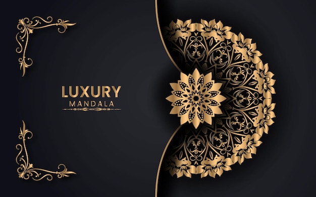 Luksusowa Ozdobna Mandala Arabeska Islamska Tło Na Festiwal Milad Un Nabi Premium Wektorów