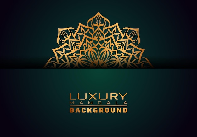 Luksusowa ozdobna mandala logo w stylu arabeski w tle
