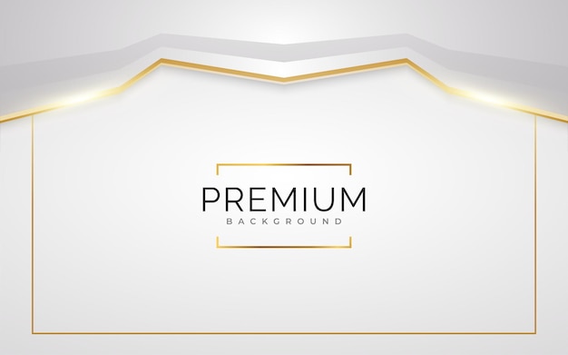Luksusowe Białe I Złote Tło Ze Złotymi Liniami I Stylem Cięcia Papieru Premium Szare I Złote Tło Dla Ceremonii Wręczenia Nagród Formalne Zaproszenie Lub Projekt Certyfikatu