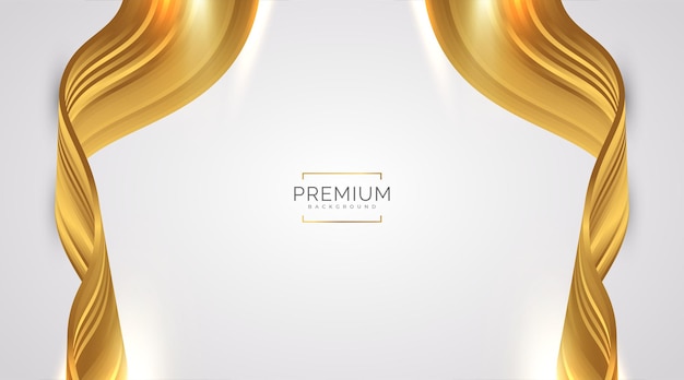 Luksusowe Białe I Złote Tło Ze Złotymi Liniami I Stylem Cięcia Papieru Premium Szare I Złote Tło Dla Ceremonii Wręczenia Nagród Formalne Zaproszenie Lub Projekt Certyfikatu