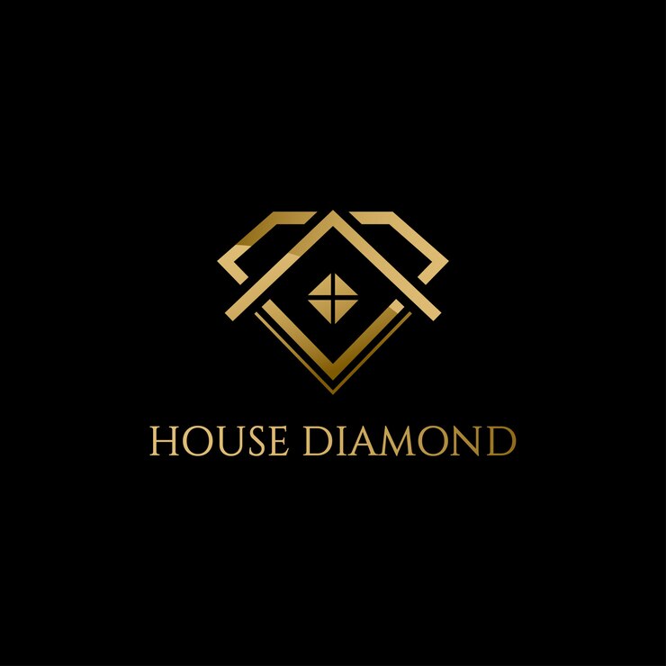Luksusowe diamentowe logo domu