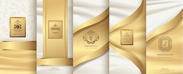 Luksusowe Logo I Złoty Wzór Opakowania