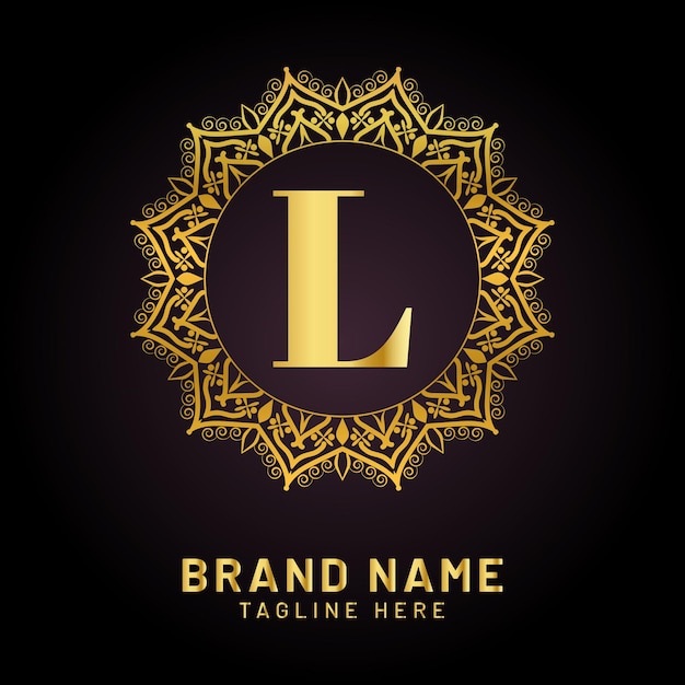 Luksusowe Logo Litery L W Złotym Kolorze
