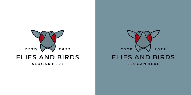 Luksusowe Logo Muchy I Ptaki