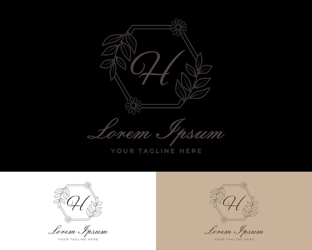 Plik wektorowy luksusowe logo premium litery h.