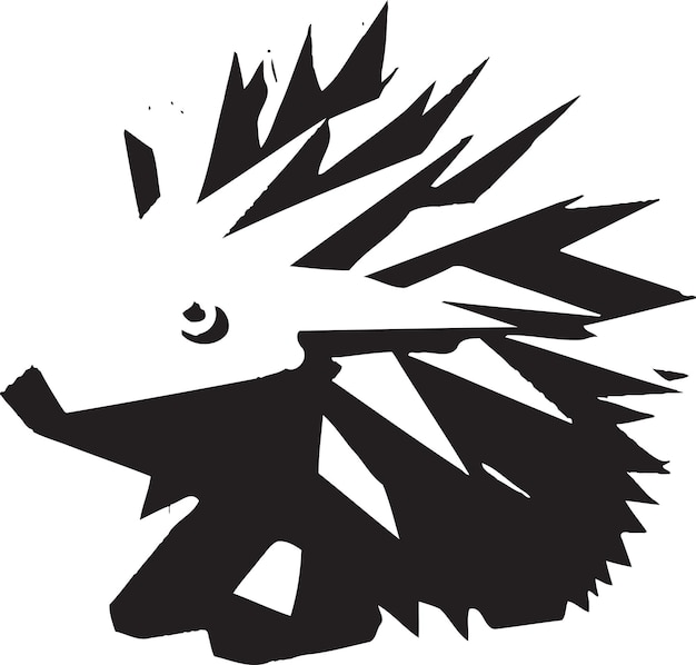 Plik wektorowy luksusowe logo w kształcie kolca jeżozwierza herb honoru w kształcie pióra jeżozwierza