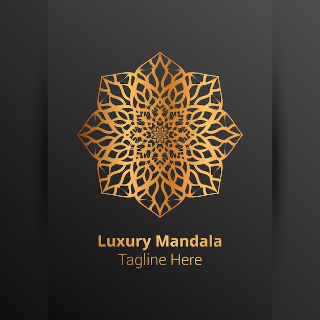 Luksusowe Ozdobne Logo Mandali, Styl Arabeski.