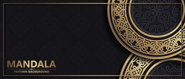 Luksusowe ozdobne tło mandali z arabskim islamskim wzorem w stylu wschodnim premium