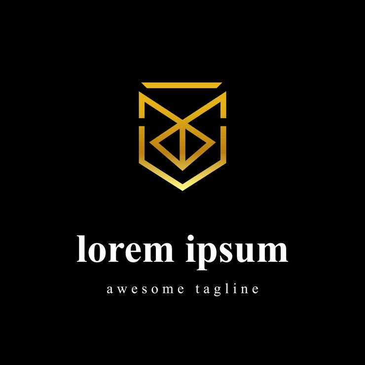 Wektor luksusowe złote logo marki