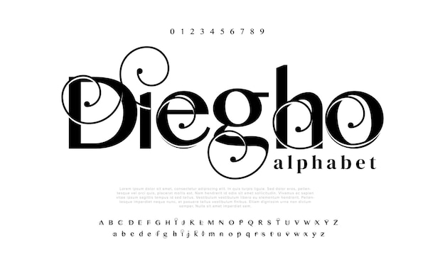 Plik wektorowy luksusowy alfabet czcionek mody minimalne nowoczesne czcionki miejskie dla marki logo itp krój pisma typograficznego