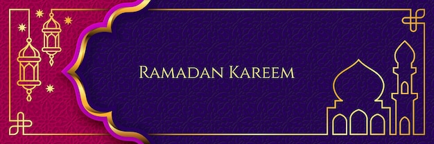 Luksusowy Baner Ramadan