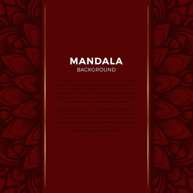 Plik wektorowy luksusowy czerwony mandali tło