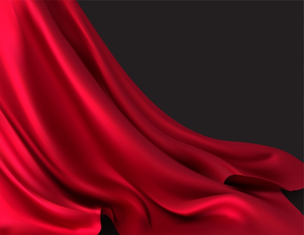Plik wektorowy luksusowy czerwony materiał w czarnym pokoju