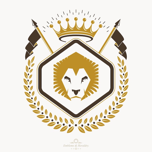 Luksusowy heraldyczny wektor godło szablon. Herb wektor.