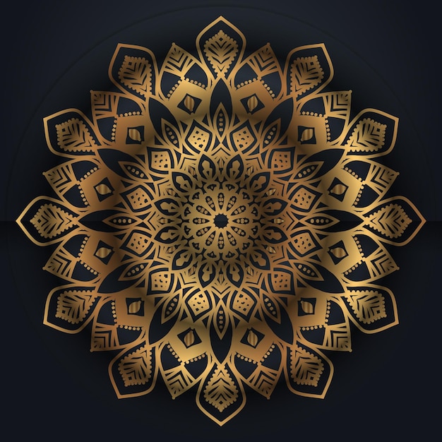 Luksusowy Islamski Ozdobny Mandala Projekt Kolorowe Tło