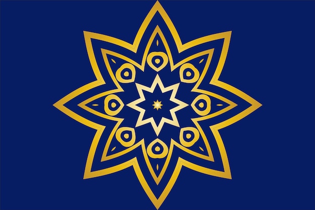 Luksusowy Mandali Tło Z Złotym Arabeska Wzorem Arabskim Islamskim Wschodu Stylem