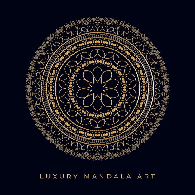 Luksusowy Ozdobny Wzór Tła Mandala Darmowych Wektorów