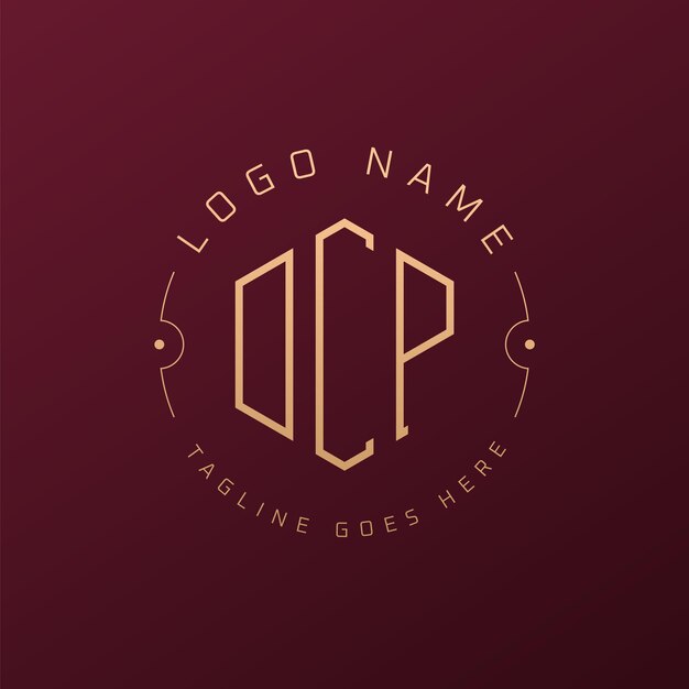 Luksusowy projekt logo DCP Elegant Letter DCP Monogram Logo Minimalist Polygon DCP Logo Design Template