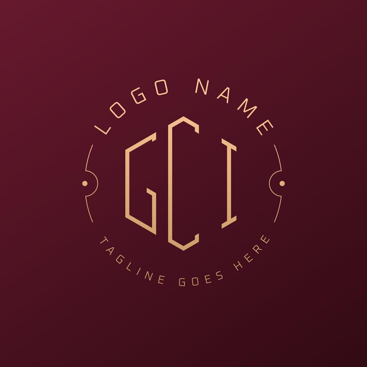 Wektor luksusowy projekt logo gci elegant letter gci monogram logo minimalist polygon gci logo design template