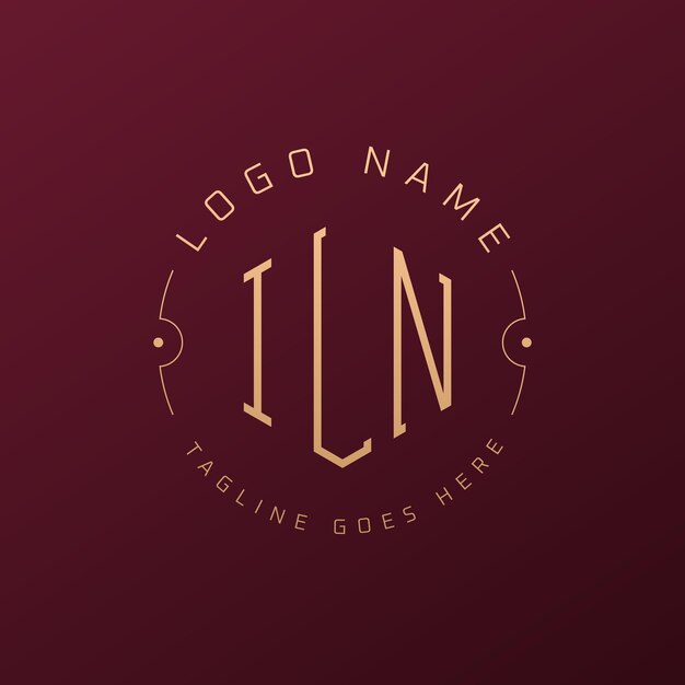 Luksusowy projekt logo ILN Elegant Letter ILN Monogram Logo Minimalist Polygon ILN Logo Design Template