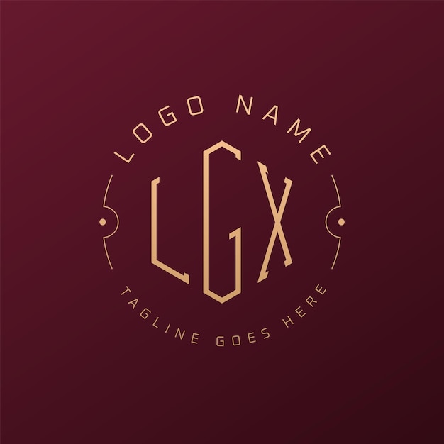Luksusowy projekt logo LGX Elegant Letter LGX Monogram Logo Minimalist Polygon LGX Logo Design Template
