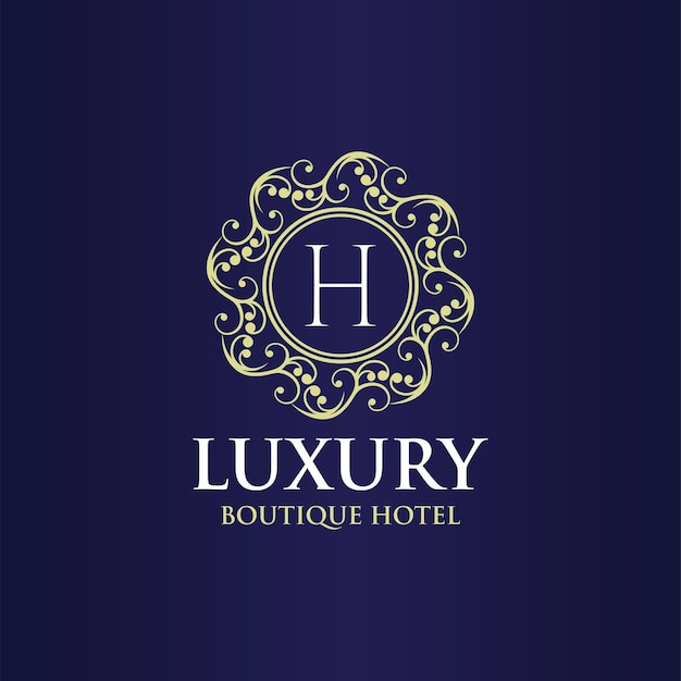 Plik wektorowy luksusowy projekt logo litery h