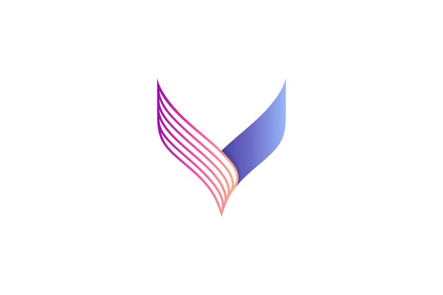 Luksusowy projekt logo litery V