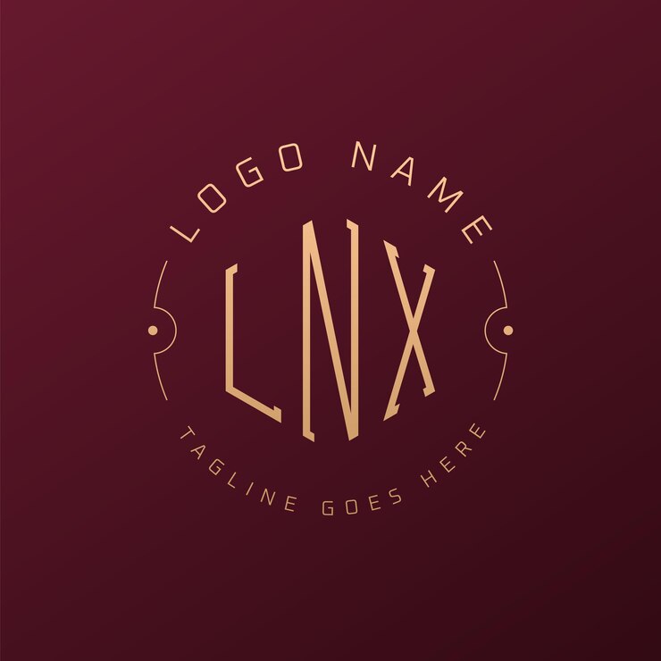 Wektor luksusowy projekt logo lnx elegant letter lnx monogram logo minimalist polygon lnx logo design template