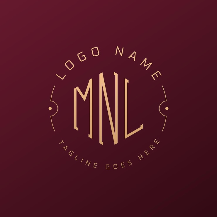 Wektor luksusowy projekt logo mnl elegant letter mnl monogram logo minimalist polygon mnl logo design template