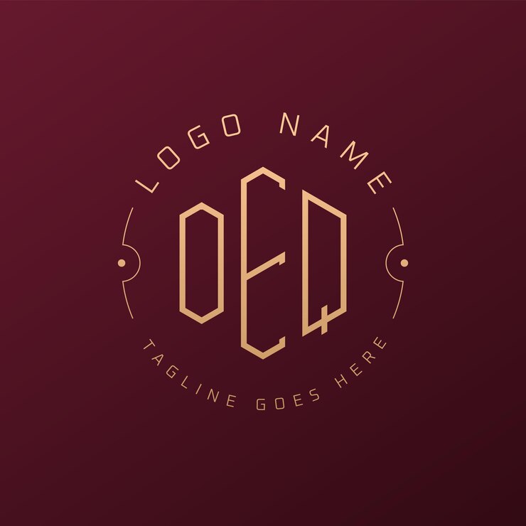 Wektor luksusowy projekt logo oeq elegant letter oeq monogram logo minimalist polygon oeq logo design template
