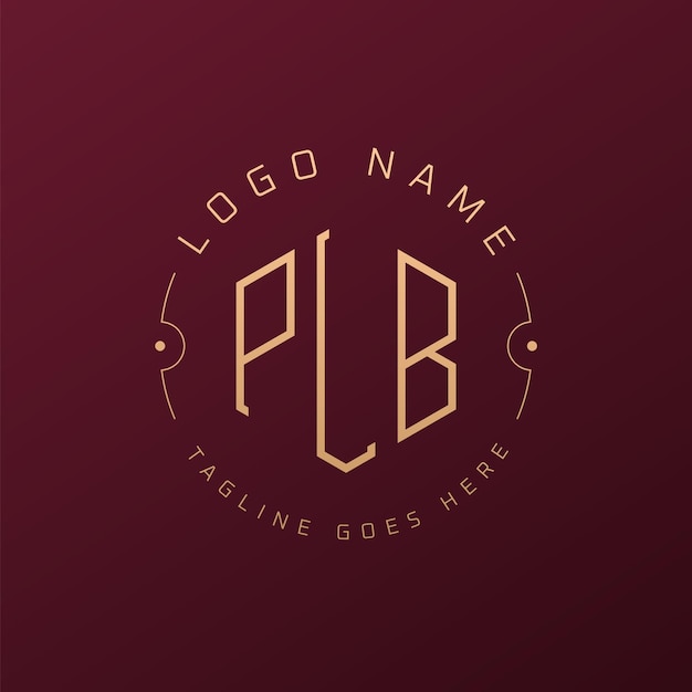 Luksusowy projekt logo PLB Elegant Letter PLB Monogram Logo Minimalist Polygon PLB Logo Design Template