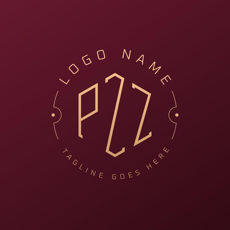 Wektor luksusowy projekt logo pzz elegant letter pzz monogram logo minimalist polygon pzz logo design template