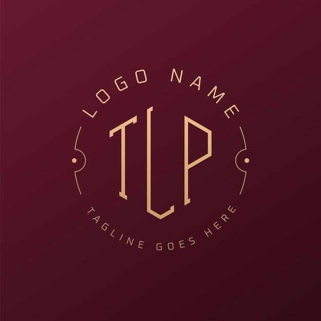 Luksusowy projekt logo TLP Elegant Letter TLP Monogram Logo Minimalist Polygon TLP Logo Design Template