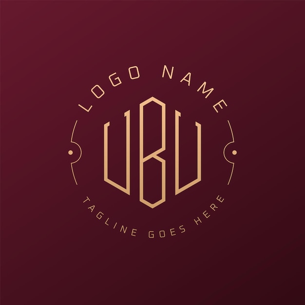 Luksusowy projekt logo UBU Elegant Letter UBU Monogram Logo Minimalist Polygon szablon projektu logo UBU